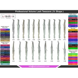 Professional Volume Lash Tweezers (S-Shape)