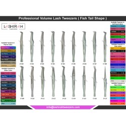 Professional Volume Lash Tweezers (Fish Tail) 