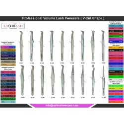 Professional Volume Lash Tweezers (V-Cut Shape)  Professional Volume Lash Tweezers (V-Cut Shape)